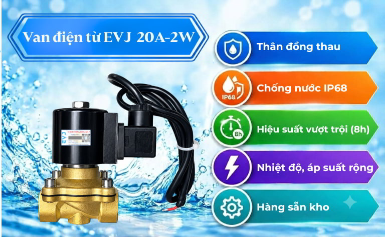 Van Điện Từ EVJ 20A-2W 7 Đặc điểm nổi bật van điện từ EVJ 20A-2W